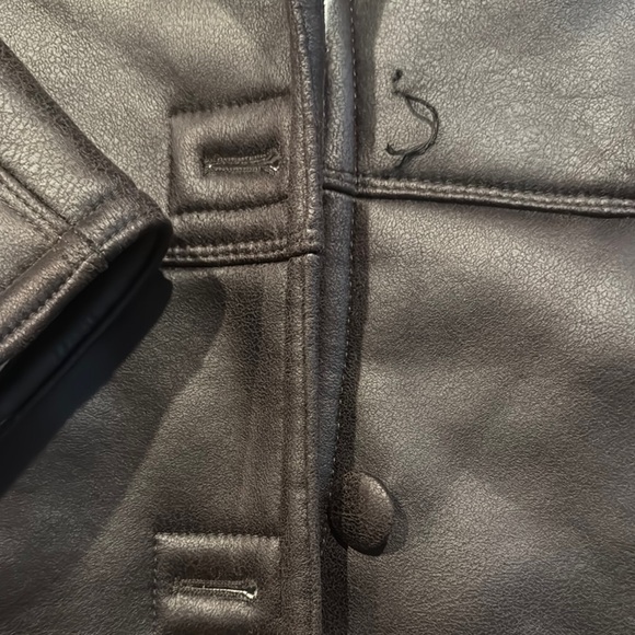Shearling Lined Leather Jacket - Picture 4 of 5